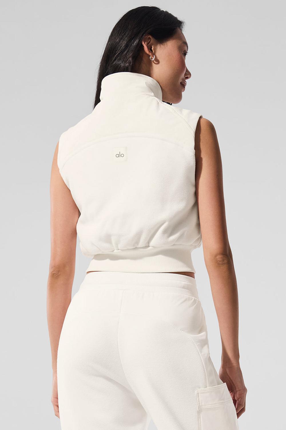 Chaleco Alo Yoga Polar Fleece Wintry Mix Mujer Ivory | España  ZGWS-18750