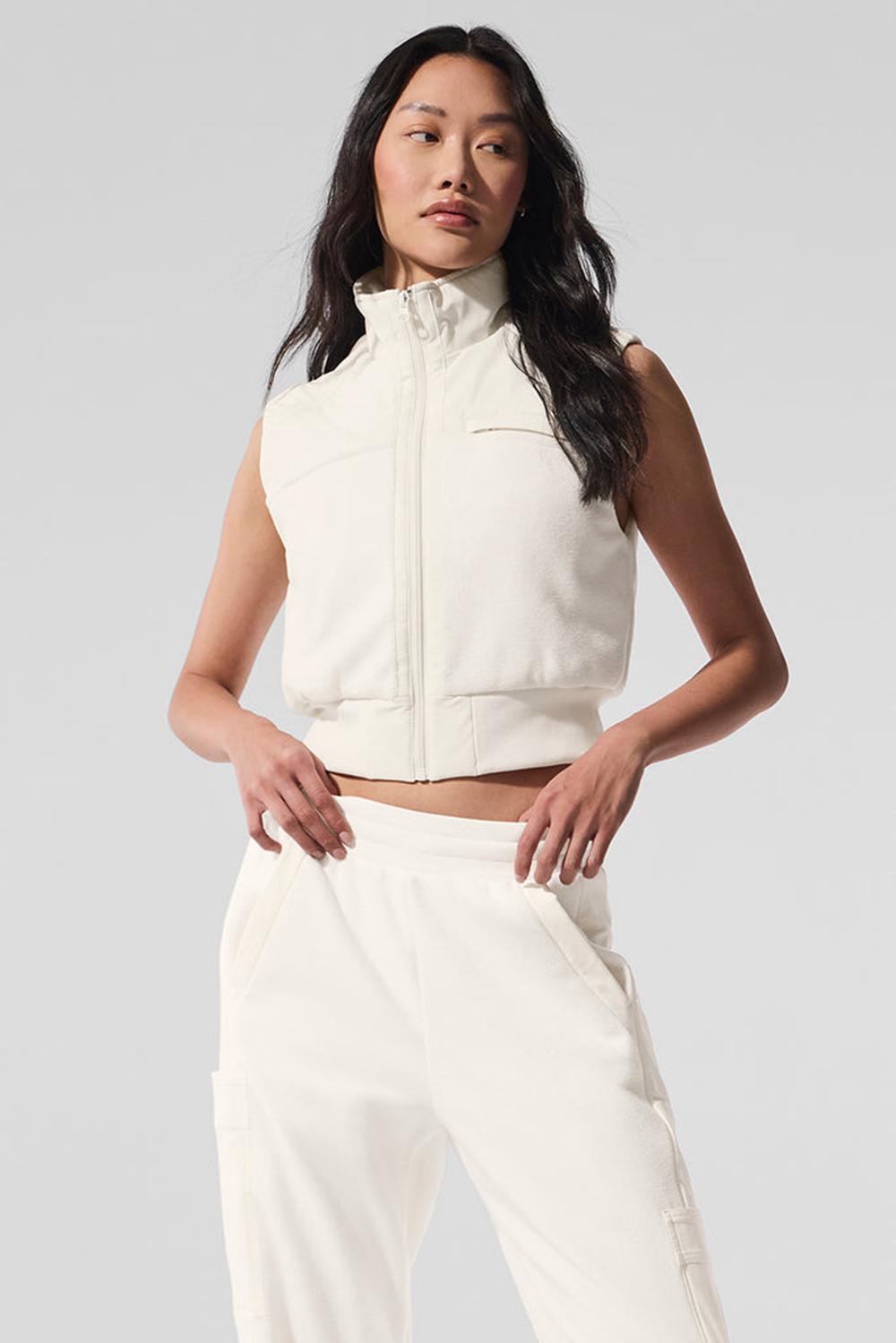Chaleco Alo Yoga Polar Fleece Wintry Mix Mujer Ivory | España  ZGWS-18750