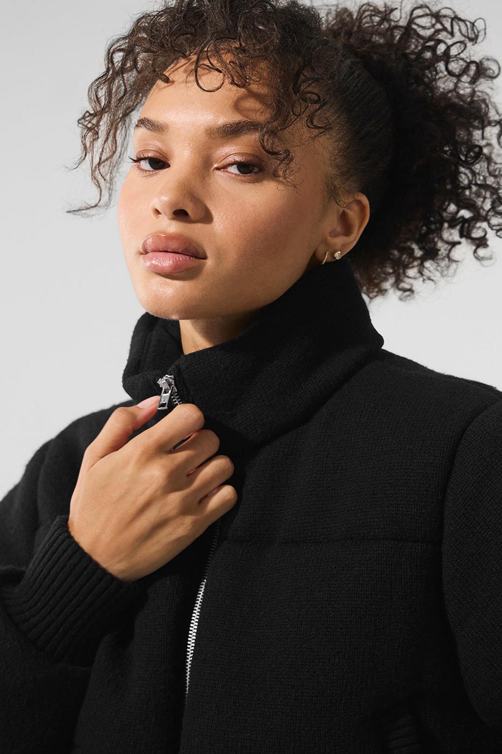 Chaqueta Puffer Alo Yoga Darling Sweater Mujer Negras | España  KTHS-18456