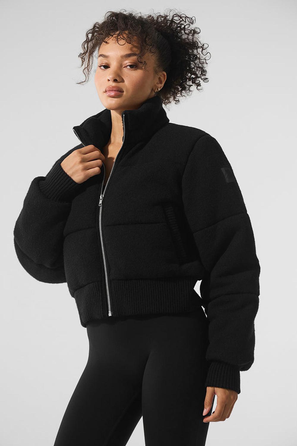 Chaqueta Puffer Alo Yoga Darling Sweater Mujer Negras | España  KTHS-18456