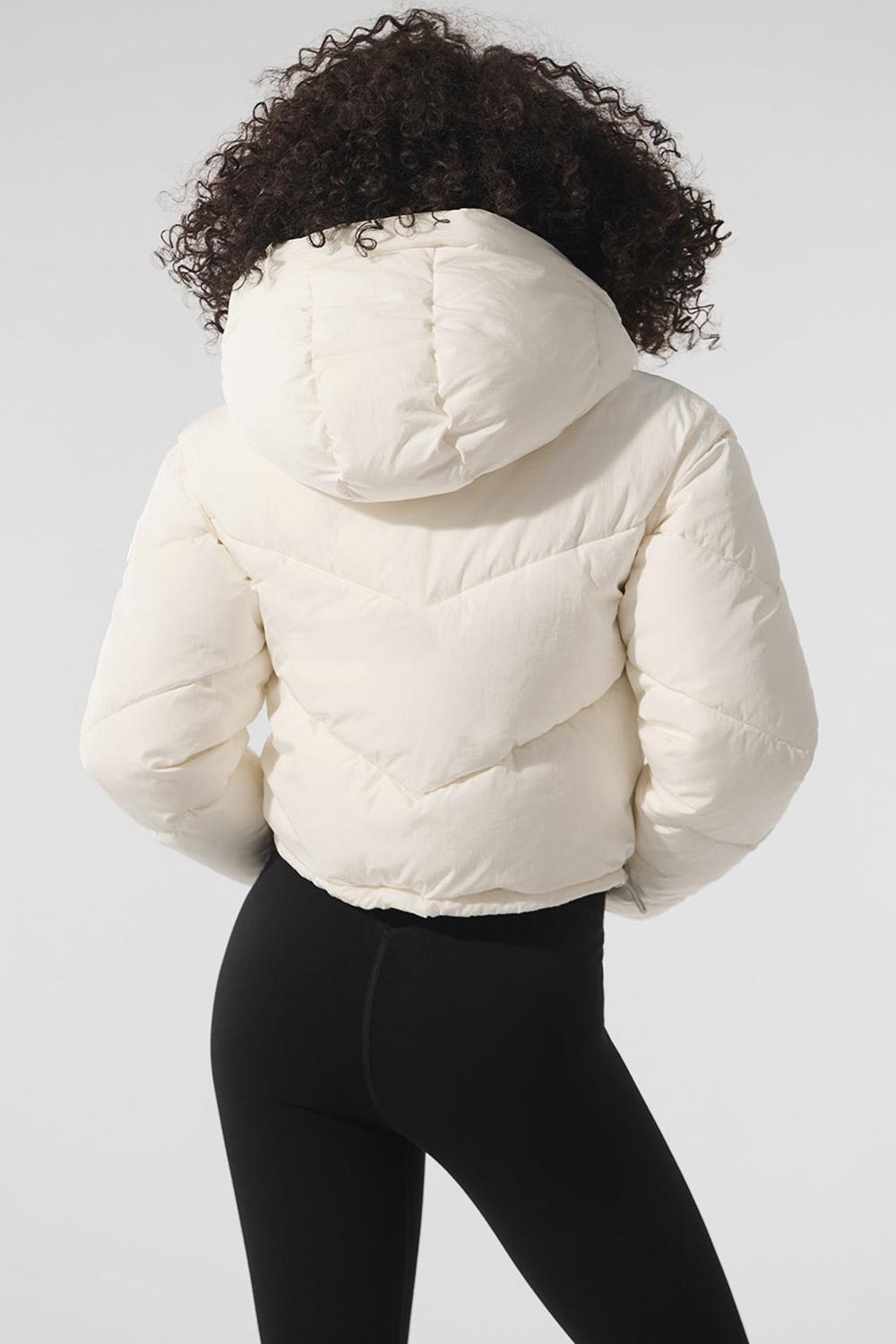 Chaqueta Puffer Alo Yoga Glacier Mujer Ivory | España  AZSF-83654