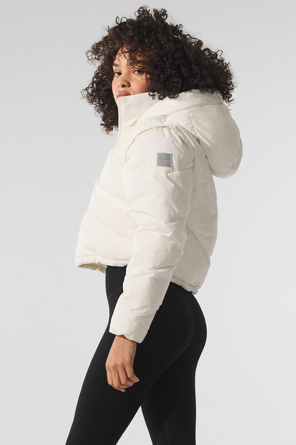 Chaqueta Puffer Alo Yoga Glacier Mujer Ivory | España  AZSF-83654