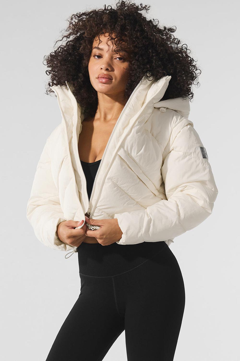 Chaqueta Puffer Alo Yoga Glacier Mujer Ivory | España  AZSF-83654