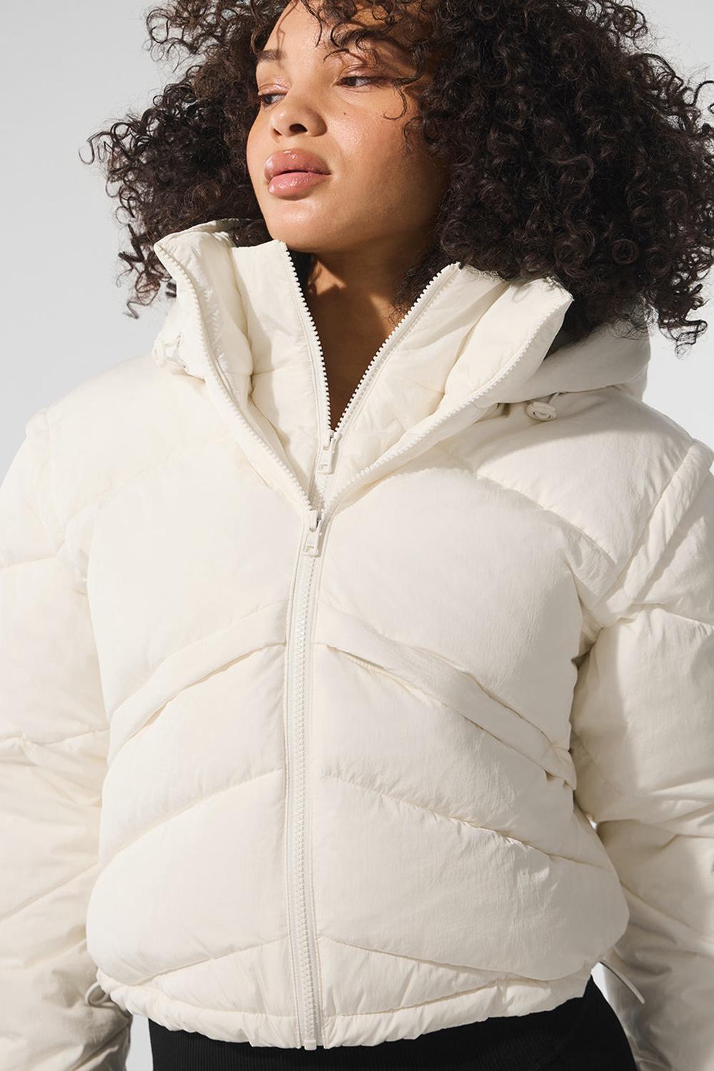 Chaqueta Puffer Alo Yoga Glacier Mujer Ivory | España  AZSF-83654