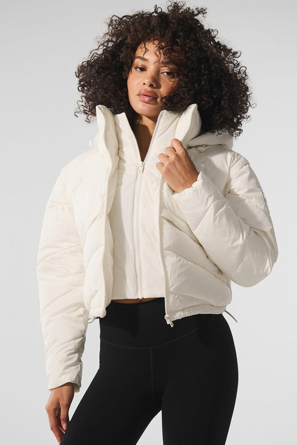 Chaqueta Puffer Alo Yoga Glacier Mujer Ivory | España  AZSF-83654