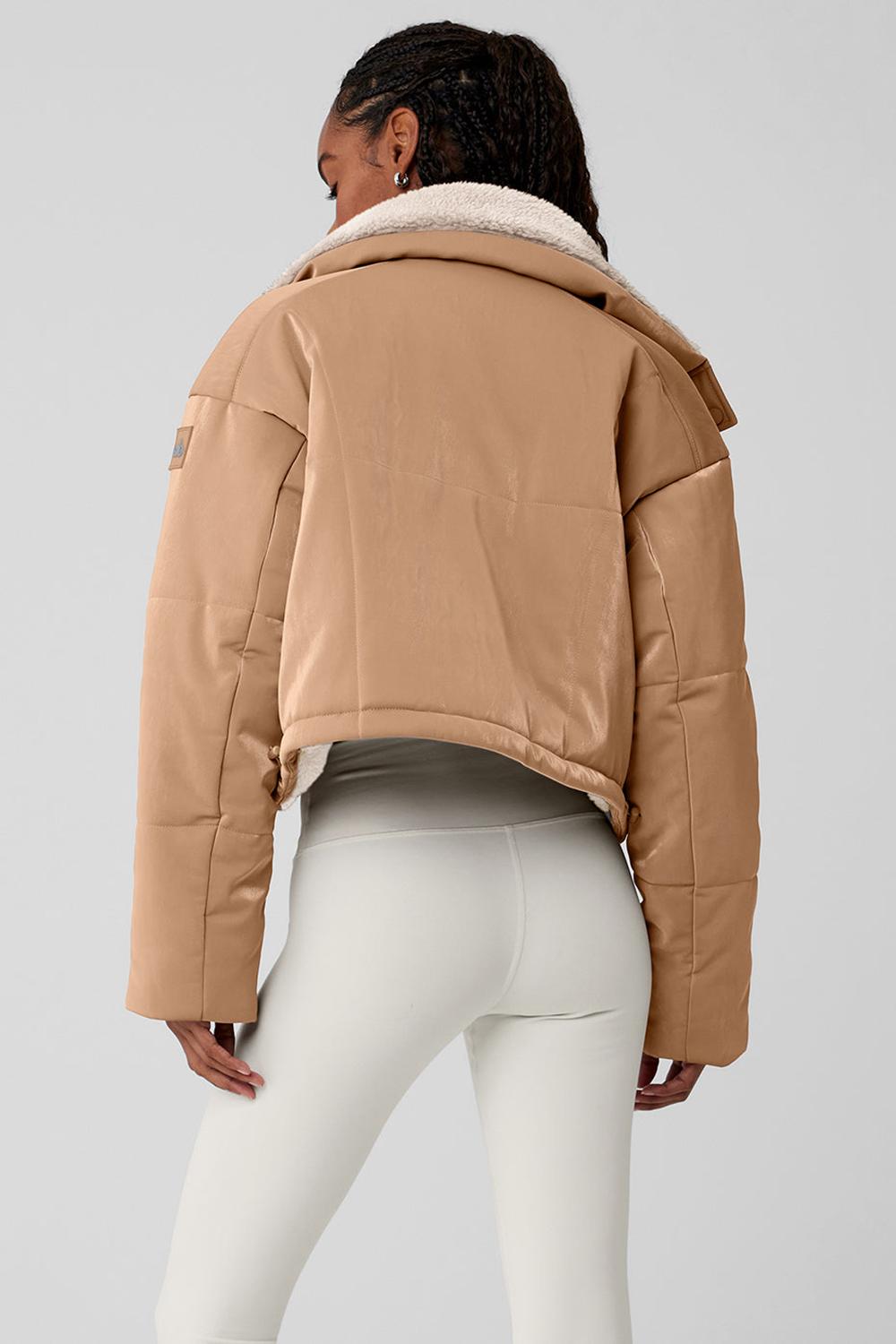 Chaqueta Puffer Alo Yoga Orion Cropped Mujer Toasted Almond | España  JNOD-57236