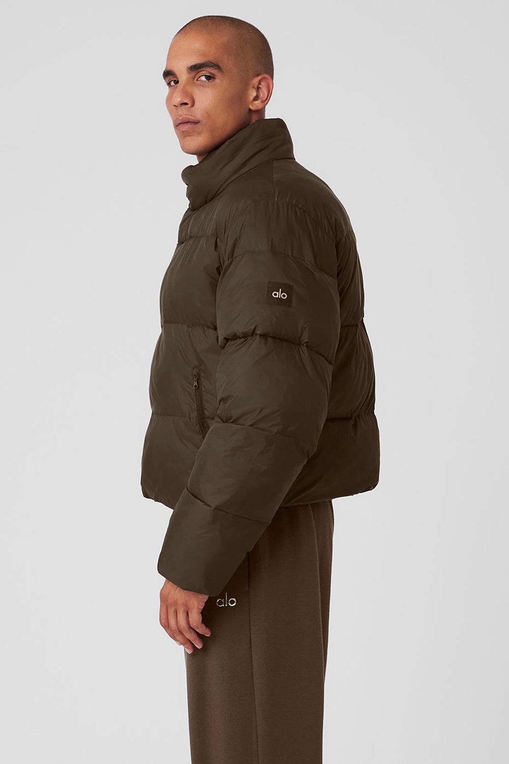 Chaqueta Puffer Alo Yoga Platinum Hombre Espresso | España  QXFL-69034