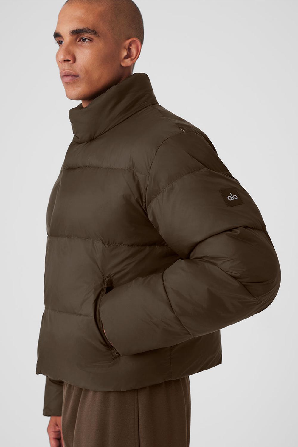 Chaqueta Puffer Alo Yoga Platinum Hombre Espresso | España  QXFL-69034