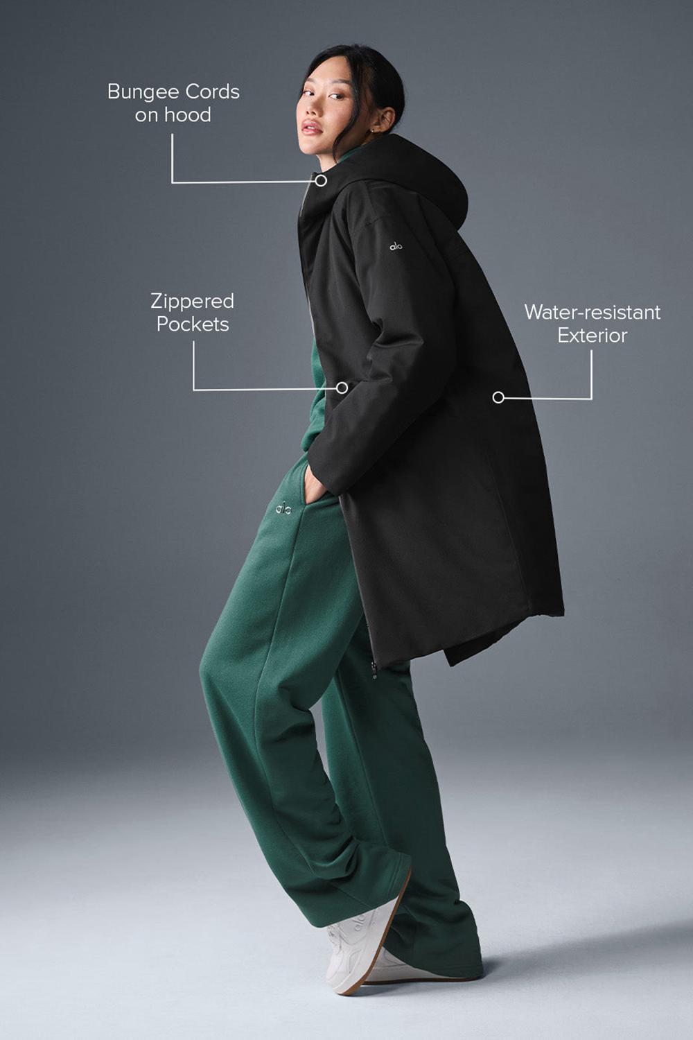 Chaqueta Puffer Alo Yoga Rain Or Shine Mujer Negras | España  QAVO-64851
