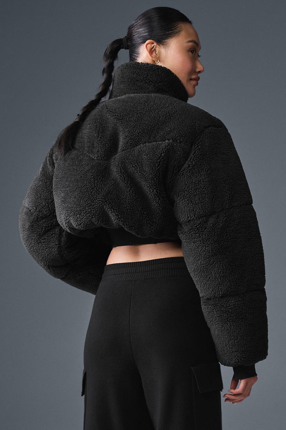 Chaqueta Puffer Alo Yoga Sherpa Main Act Corset Mujer Negras | España  CSLA-39142