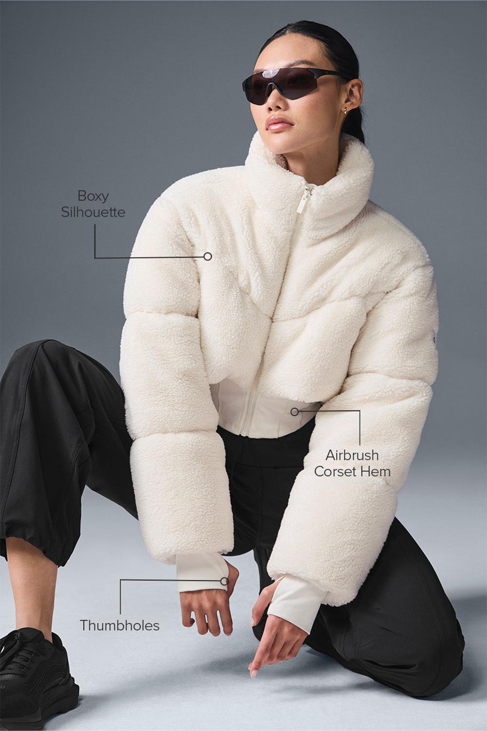 Chaqueta Puffer Alo Yoga Sherpa Main Act Corset Mujer Ivory | España  EJGT-29873
