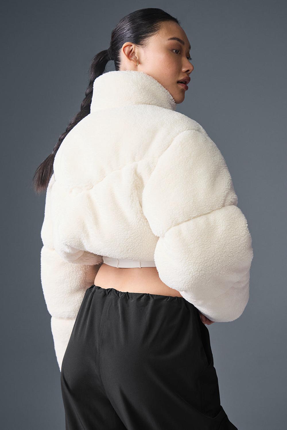 Chaqueta Puffer Alo Yoga Sherpa Main Act Corset Mujer Ivory | España  EJGT-29873