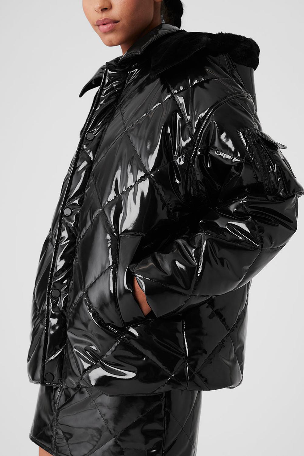 Chaqueta Puffer Alo Yoga Snomoto Mujer Negras | España  JVAP-61374