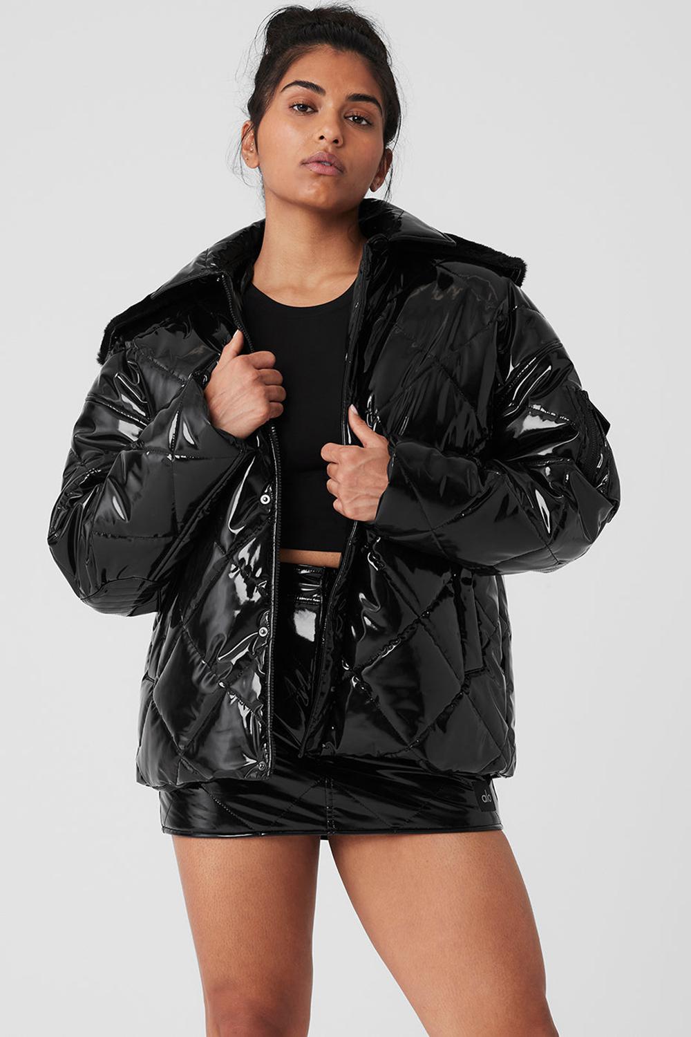 Chaqueta Puffer Alo Yoga Snomoto Mujer Negras | España  JVAP-61374