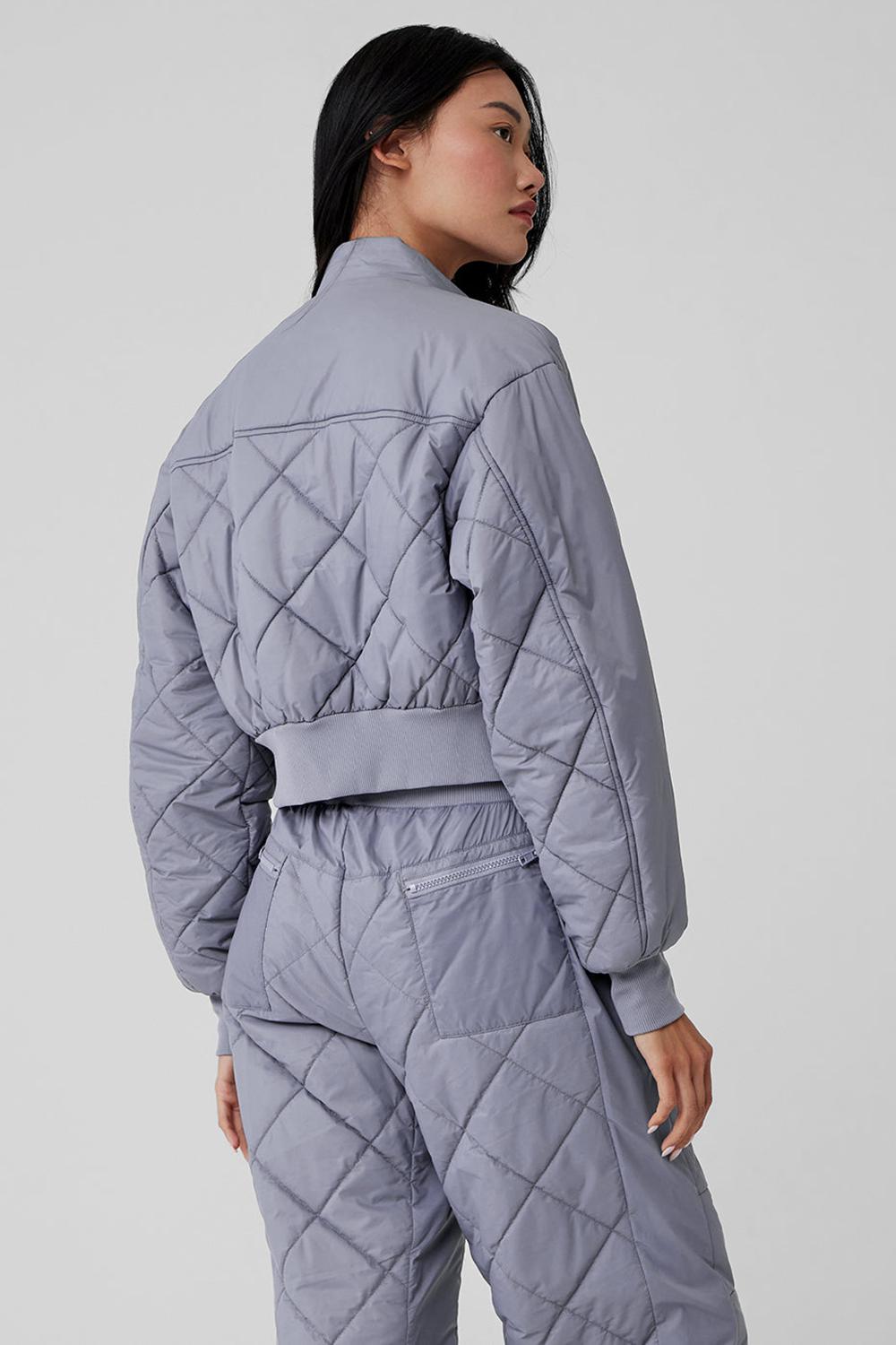 Chaqueta Puffer Alo Yoga Snowrider Mujer Fog | España  MCFU-68507