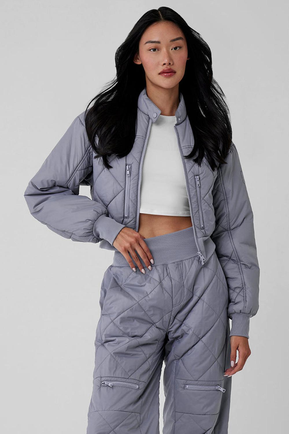 Chaqueta Puffer Alo Yoga Snowrider Mujer Fog | España  MCFU-68507