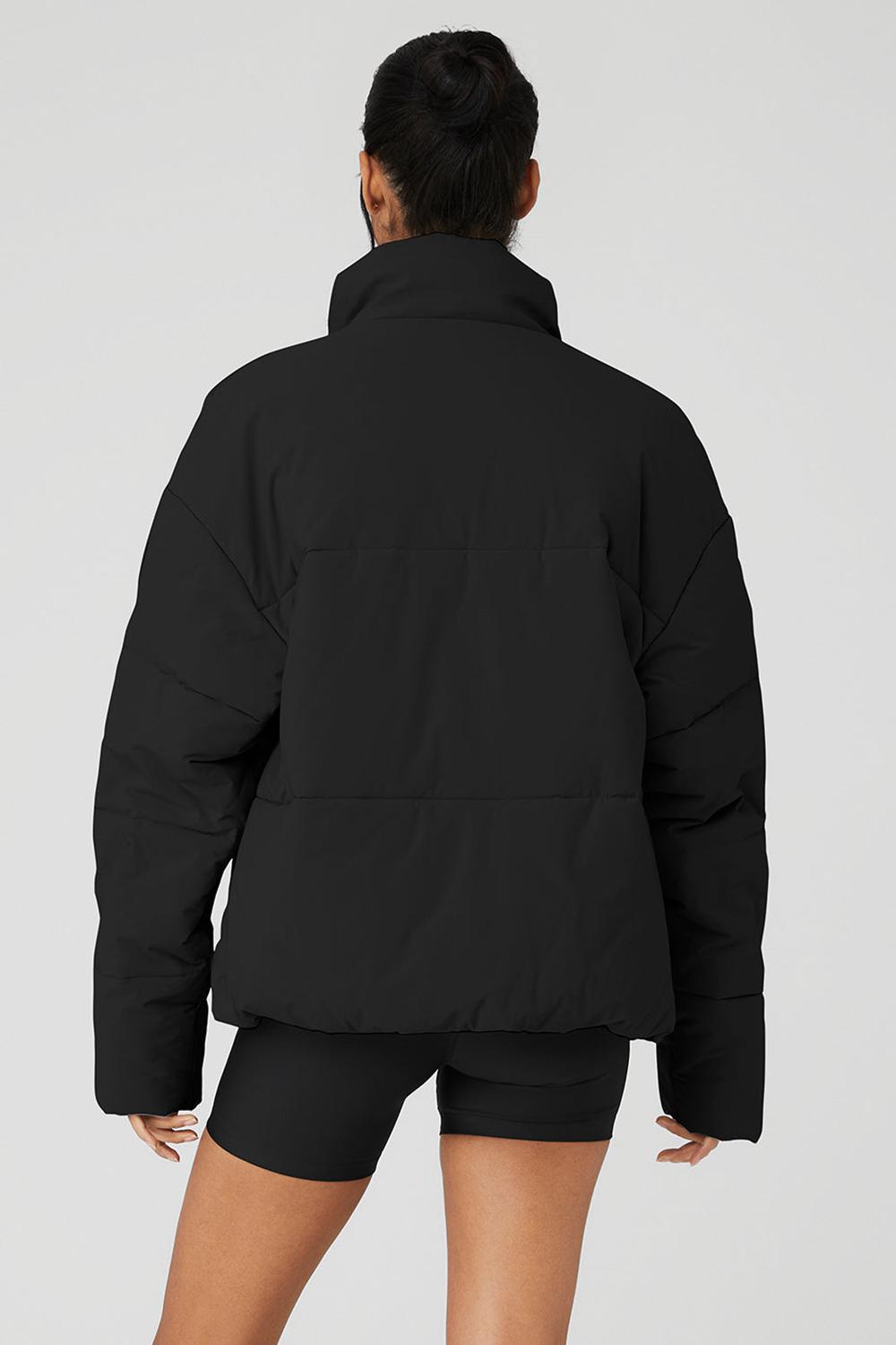 Chaqueta Puffer Alo Yoga Stretch Woven Street Mujer Negras | España  TXDW-21687