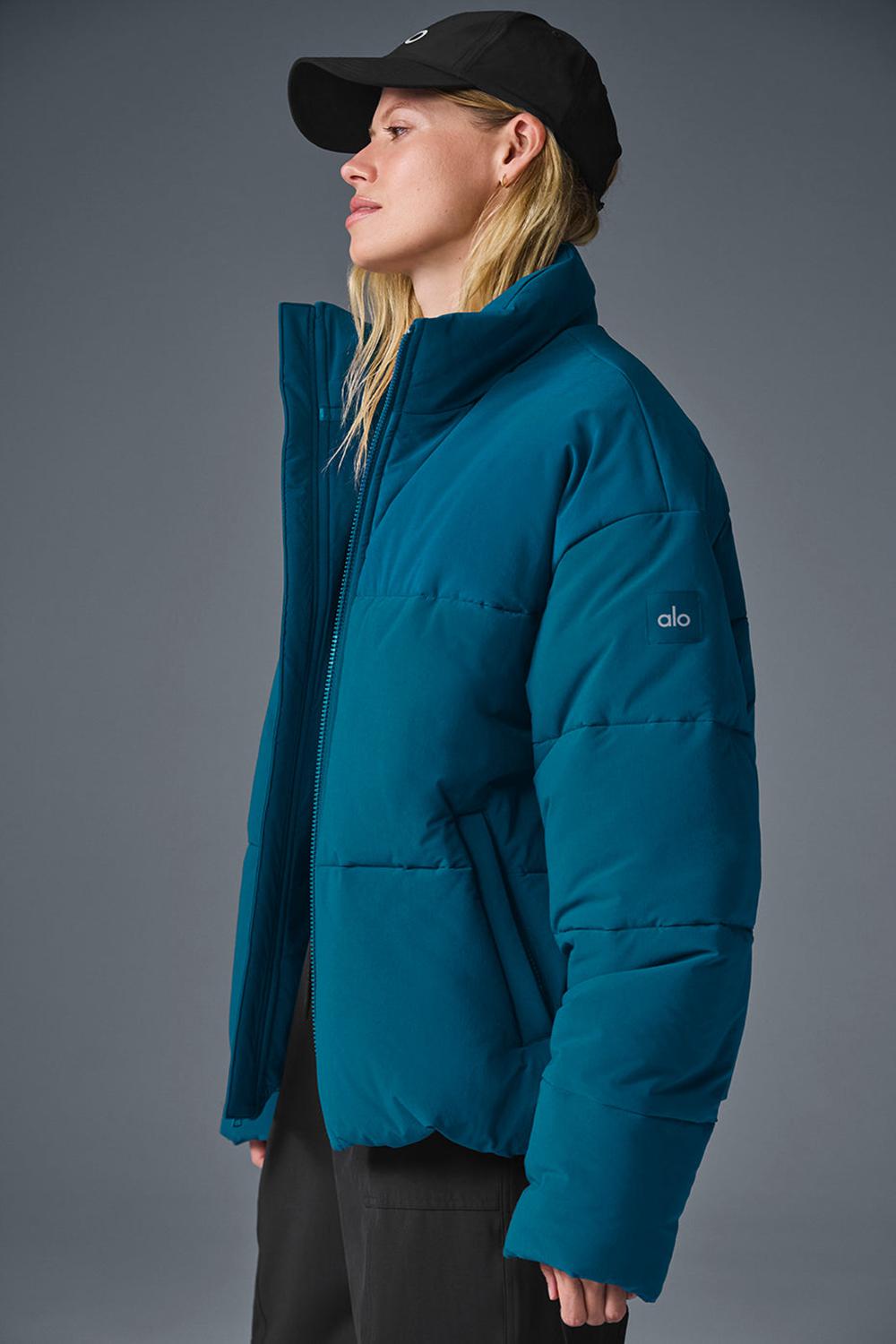Chaqueta Puffer Alo Yoga Stretch Woven Street Mujer Azules | España  REKG-30746