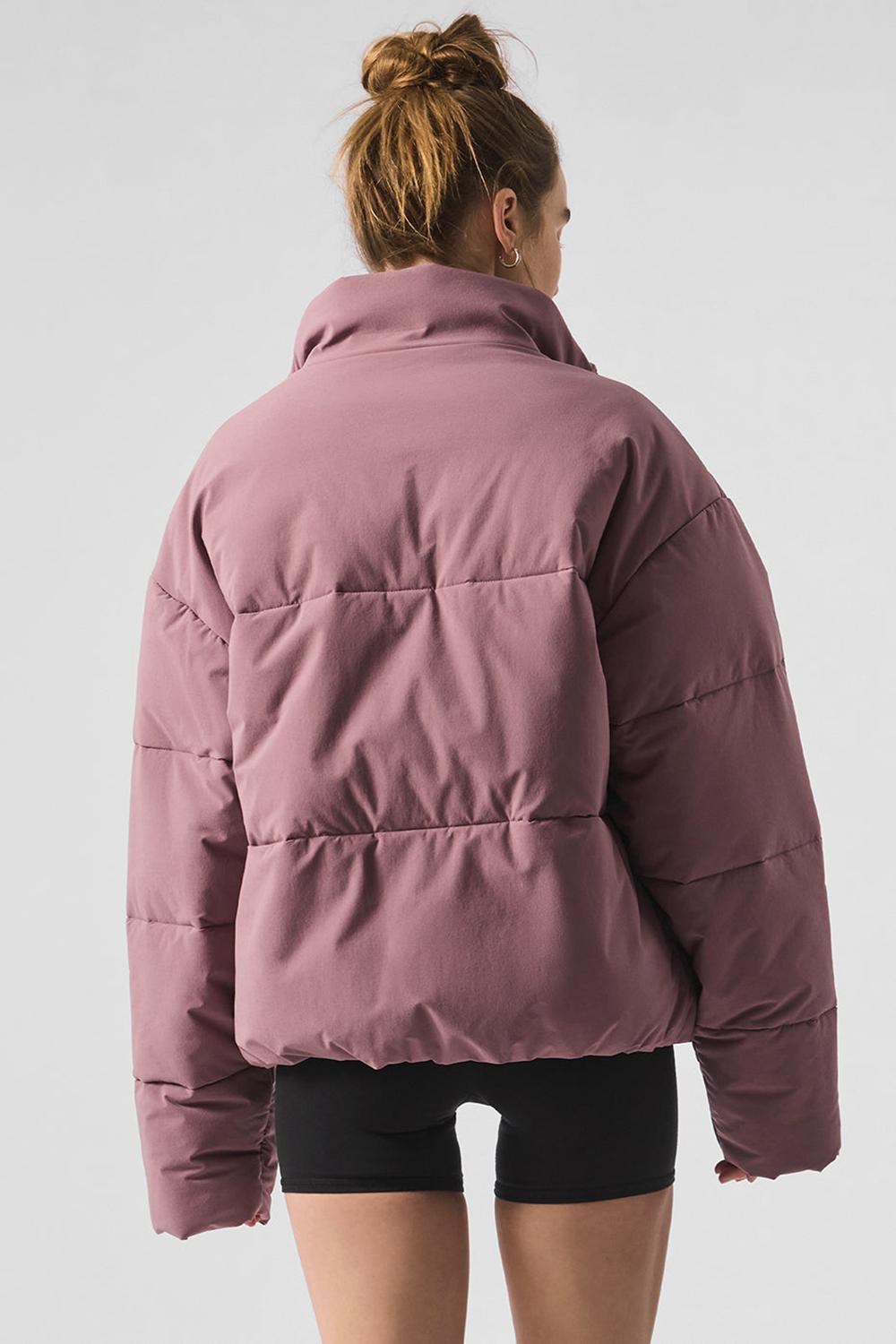 Chaqueta Puffer Alo Yoga Stretch Woven Street Mujer Woodrose | España  ASNK-80546