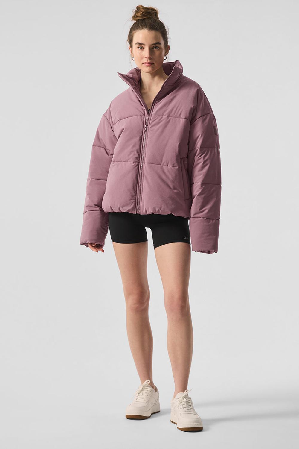 Chaqueta Puffer Alo Yoga Stretch Woven Street Mujer Woodrose | España  ASNK-80546