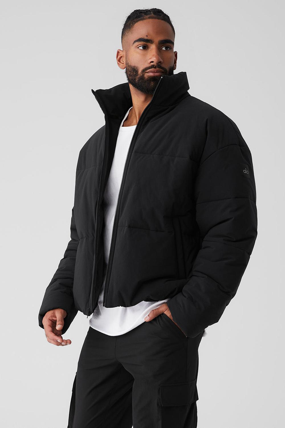 Chaqueta Puffer Alo Yoga Stretch Woven Street Hombre Negras | España  SPNK-36278