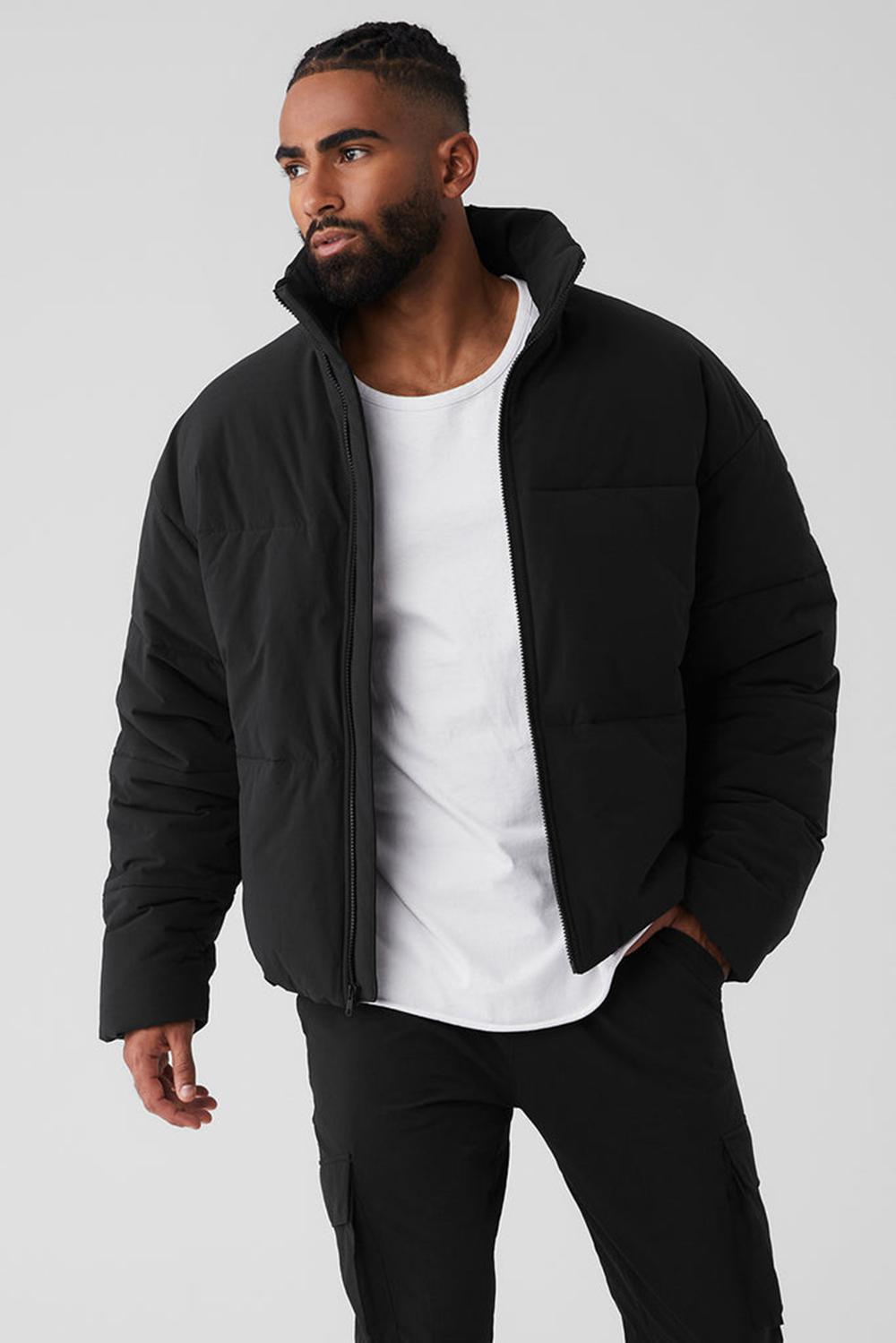 Chaqueta Puffer Alo Yoga Stretch Woven Street Hombre Negras | España  SPNK-36278