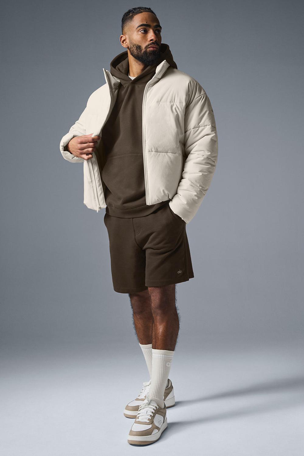 Chaqueta Puffer Alo Yoga Stretch Woven Street Hombre Bone | España  SAML-24803