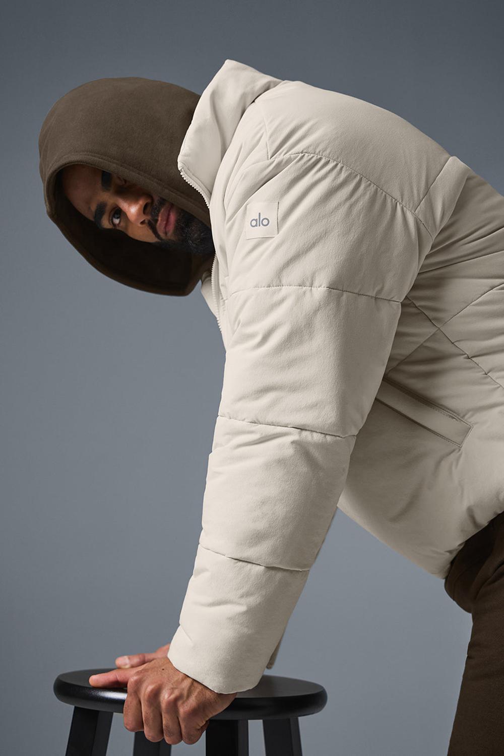 Chaqueta Puffer Alo Yoga Stretch Woven Street Hombre Bone | España  SAML-24803