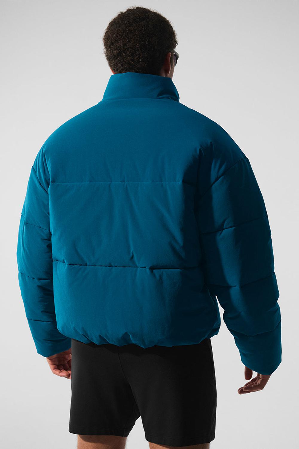 Chaqueta Puffer Alo Yoga Stretch Woven Street Hombre Azules | España  WPTO-84231