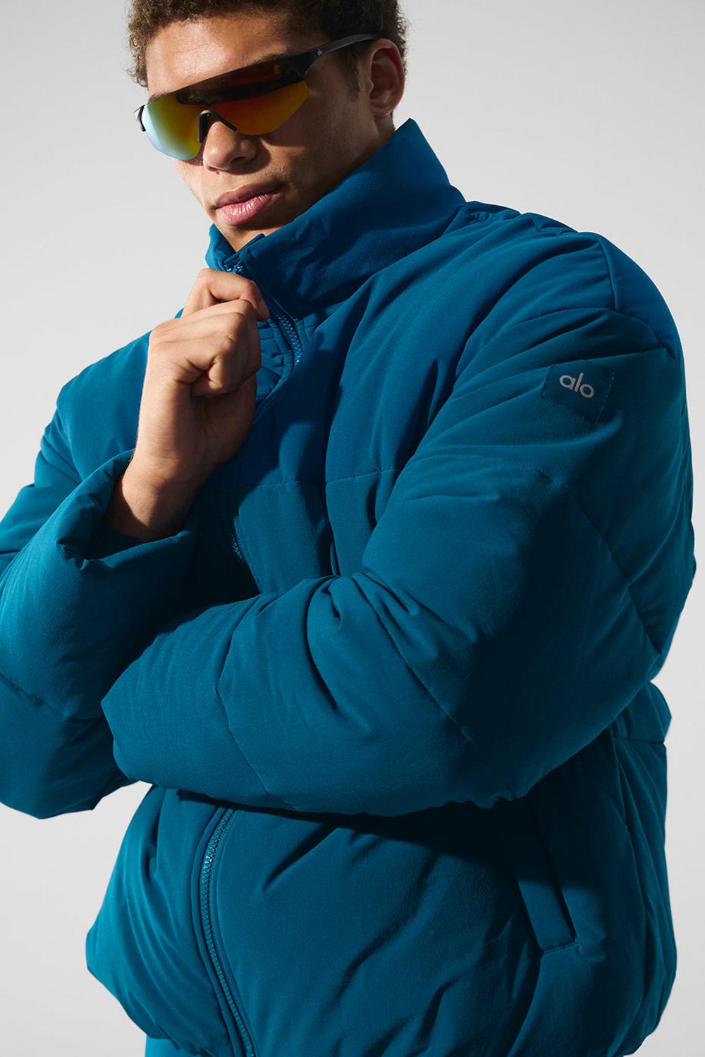 Chaqueta Puffer Alo Yoga Stretch Woven Street Hombre Azules | España  WPTO-84231
