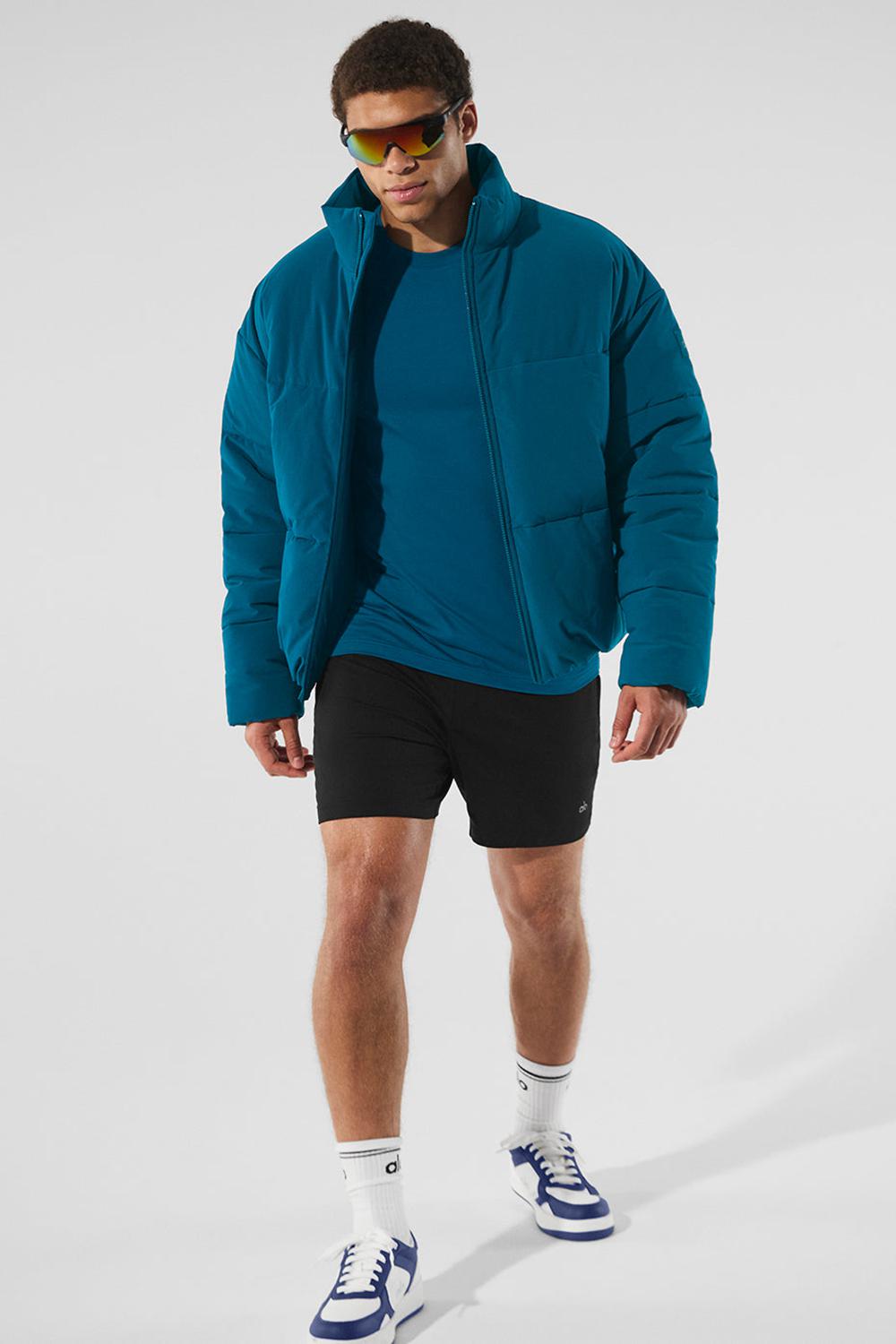 Chaqueta Puffer Alo Yoga Stretch Woven Street Hombre Azules | España  WPTO-84231