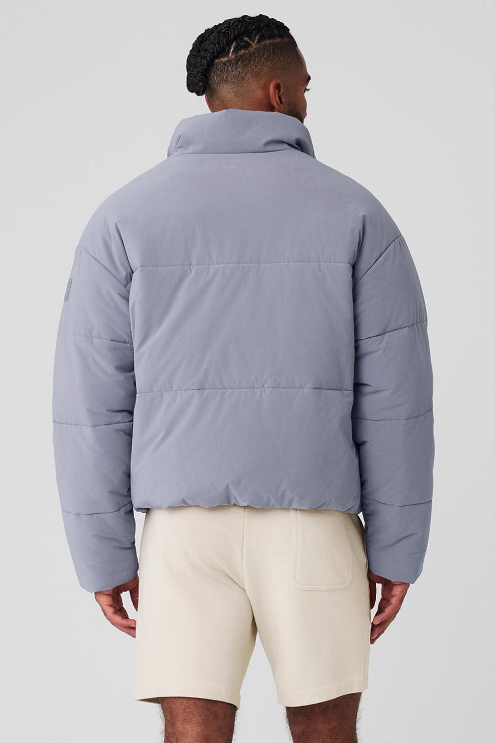 Chaqueta Puffer Alo Yoga Stretch Woven Street Hombre Fog | España  ESQF-03971