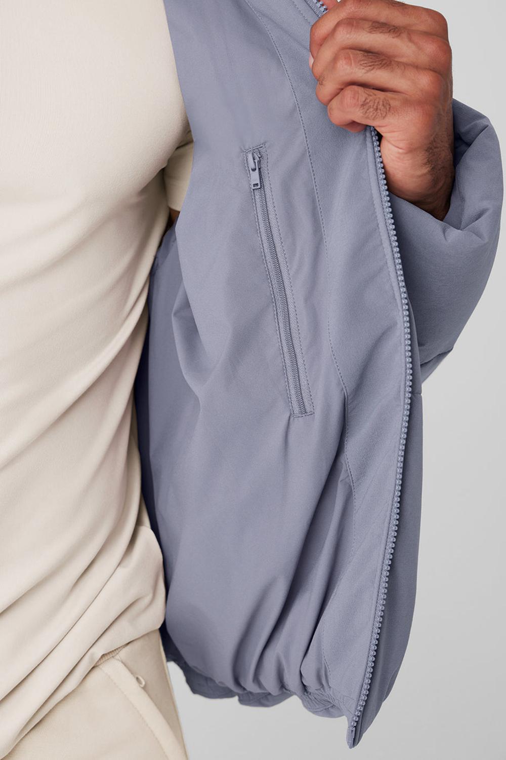 Chaqueta Puffer Alo Yoga Stretch Woven Street Hombre Fog | España  ESQF-03971