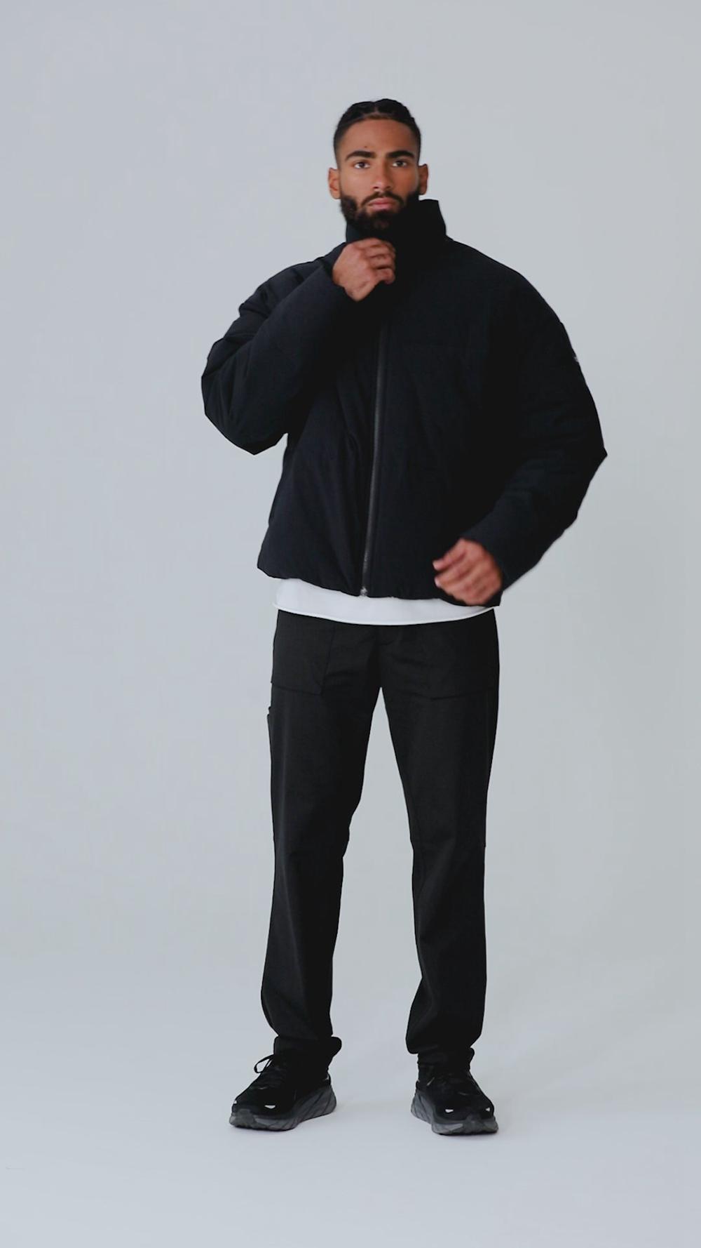 Chaqueta Puffer Alo Yoga Stretch Woven Street Hombre Fog | España  ESQF-03971