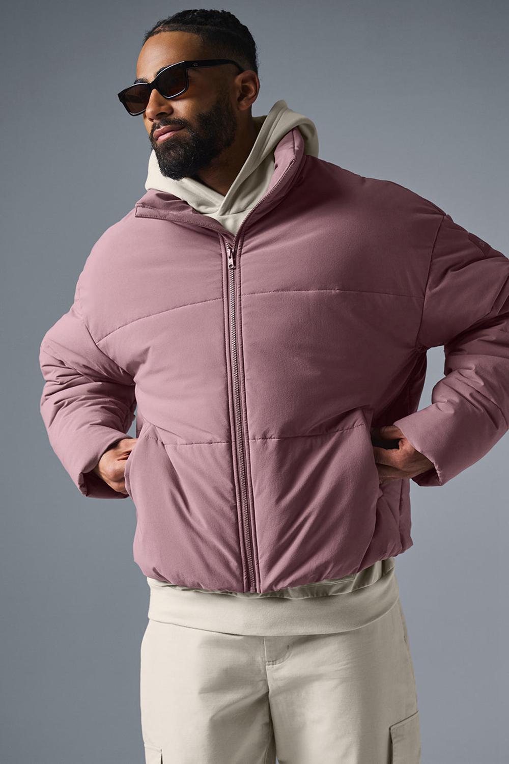 Chaqueta Puffer Alo Yoga Stretch Woven Street Hombre Woodrose | España  UMFN-27469