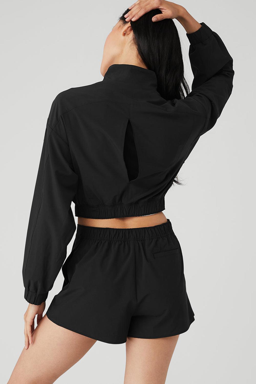 Chaquetas Alo Yoga Clubhouse Mujer Negras | España  HKCI-20361