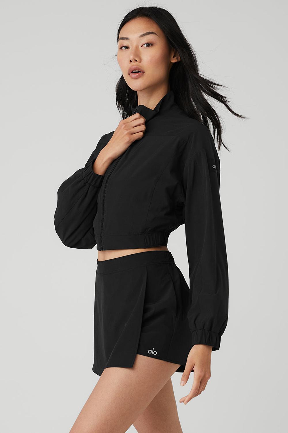 Chaquetas Alo Yoga Clubhouse Mujer Negras | España  HKCI-20361