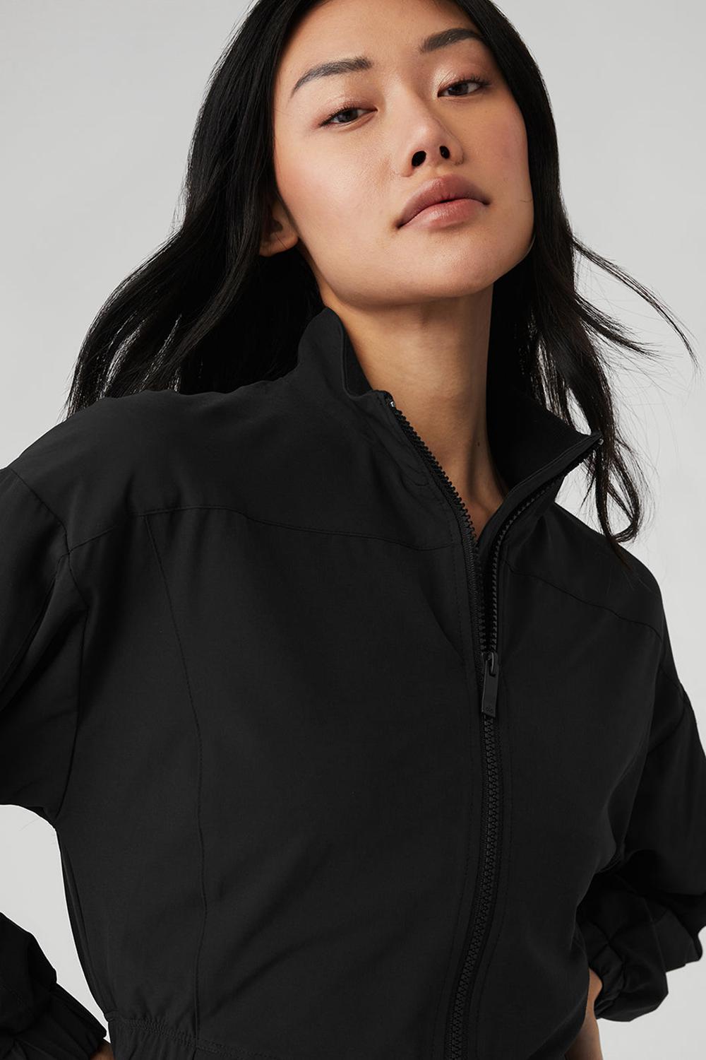 Chaquetas Alo Yoga Clubhouse Mujer Negras | España  HKCI-20361