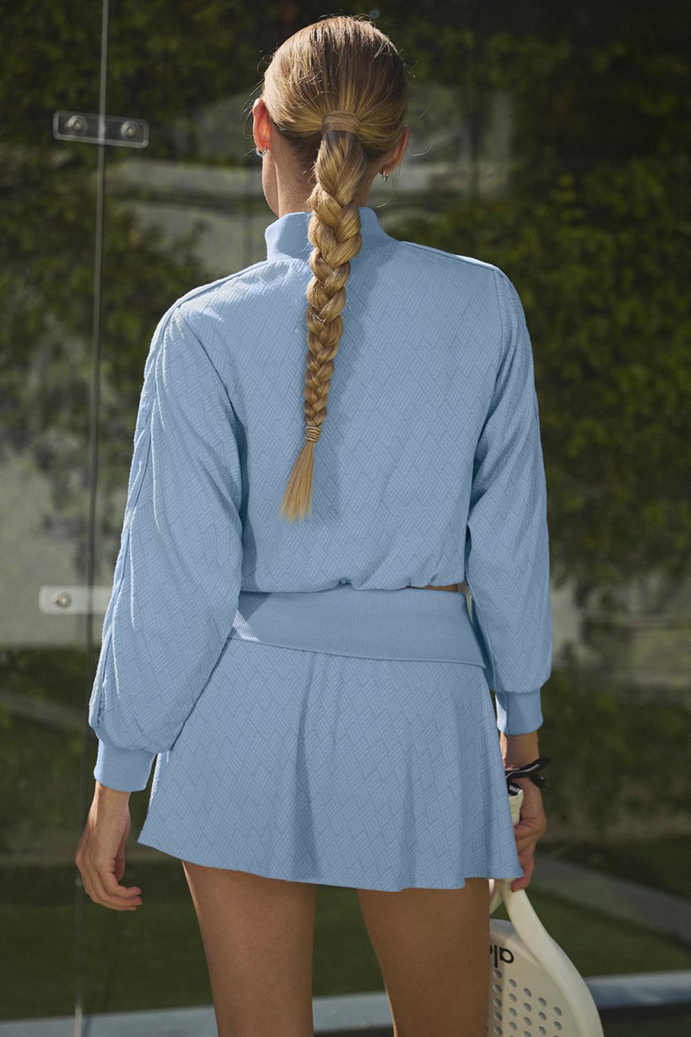 Chaquetas Alo Yoga Cropped Doubles Only Full Zip Mujer Azules | España  RTCW-30849