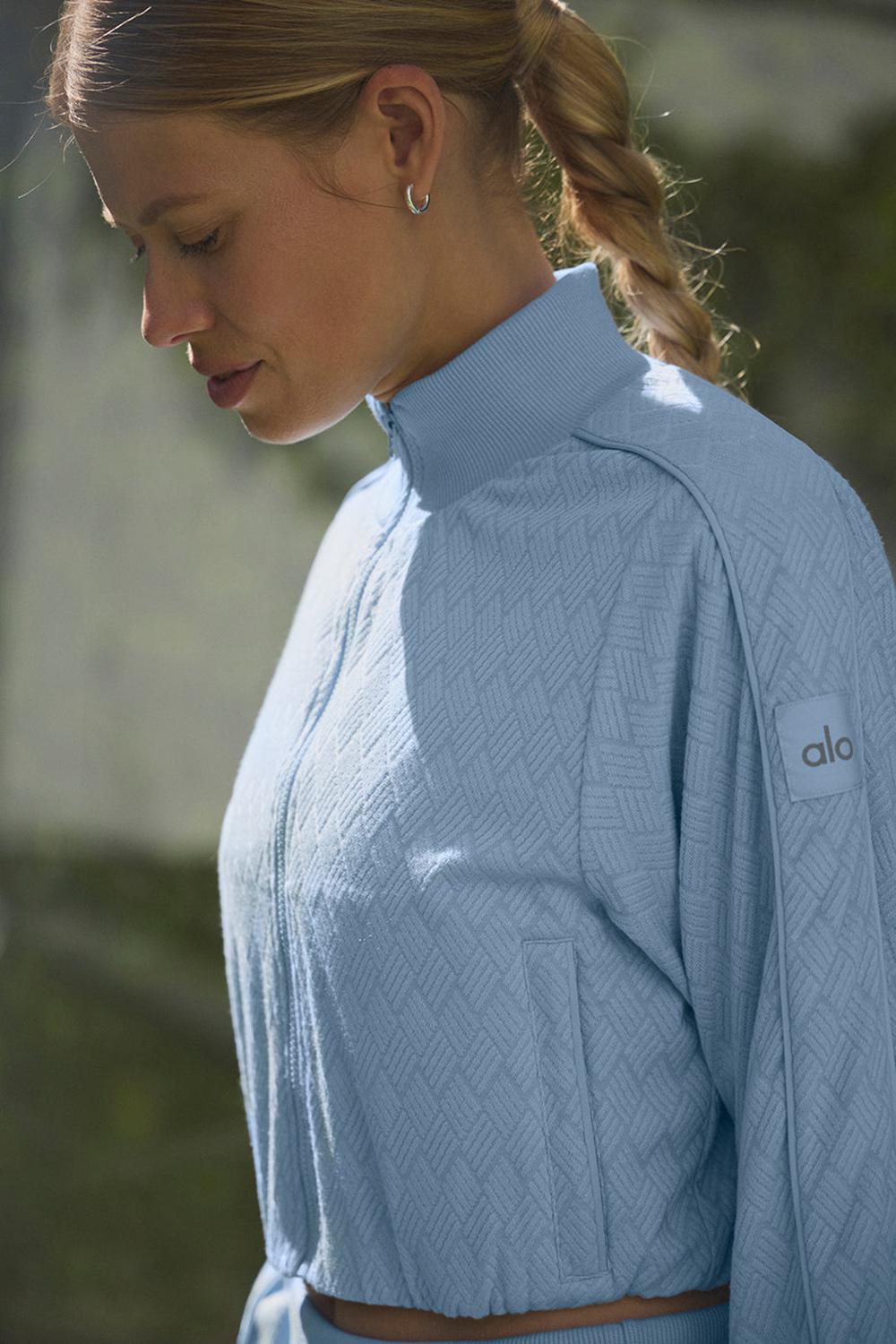 Chaquetas Alo Yoga Cropped Doubles Only Full Zip Mujer Azules | España  RTCW-30849