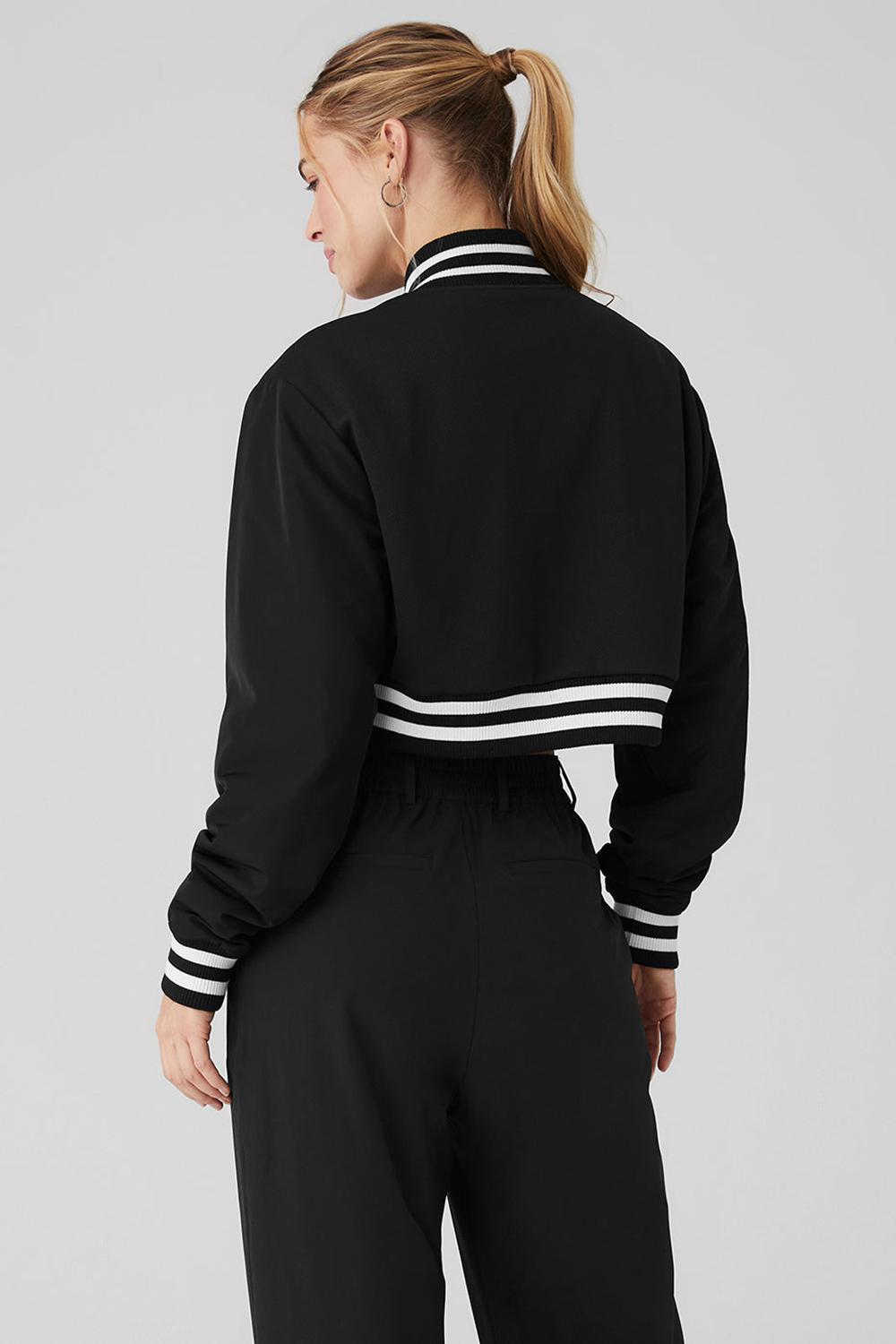 Chaquetas Alo Yoga Cropped G.O.A.T Mujer Negras | España  FWDA-73621