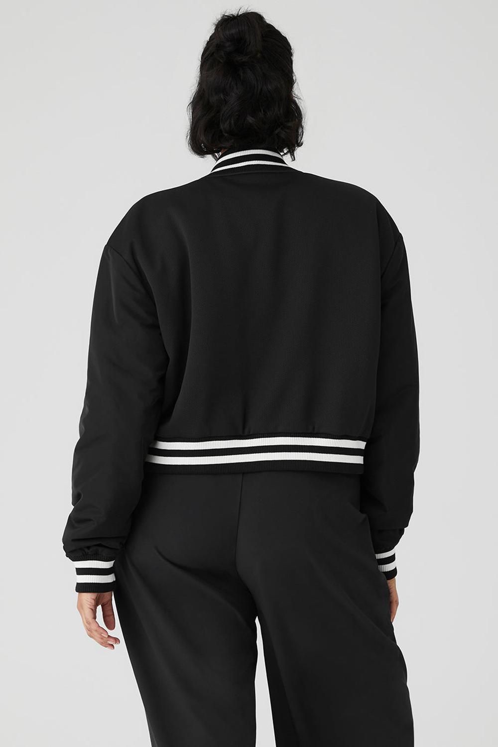 Chaquetas Alo Yoga Cropped G.O.A.T Mujer Negras | España  FWDA-73621