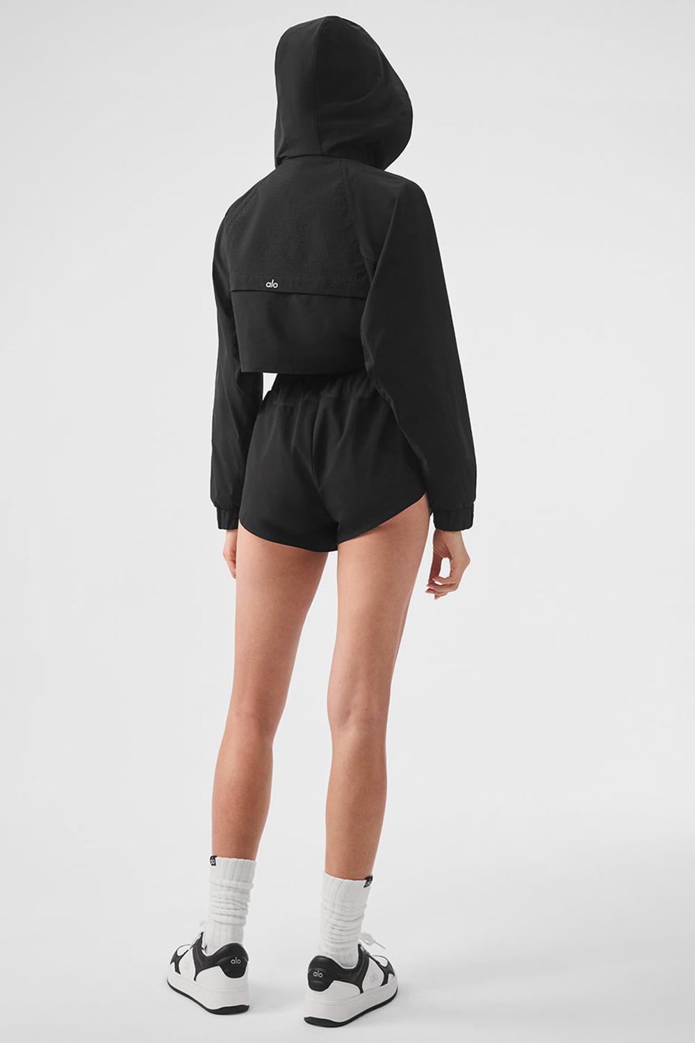 Chaquetas Alo Yoga Cropped Playmaker Mujer Negras | España  OCWY-64071