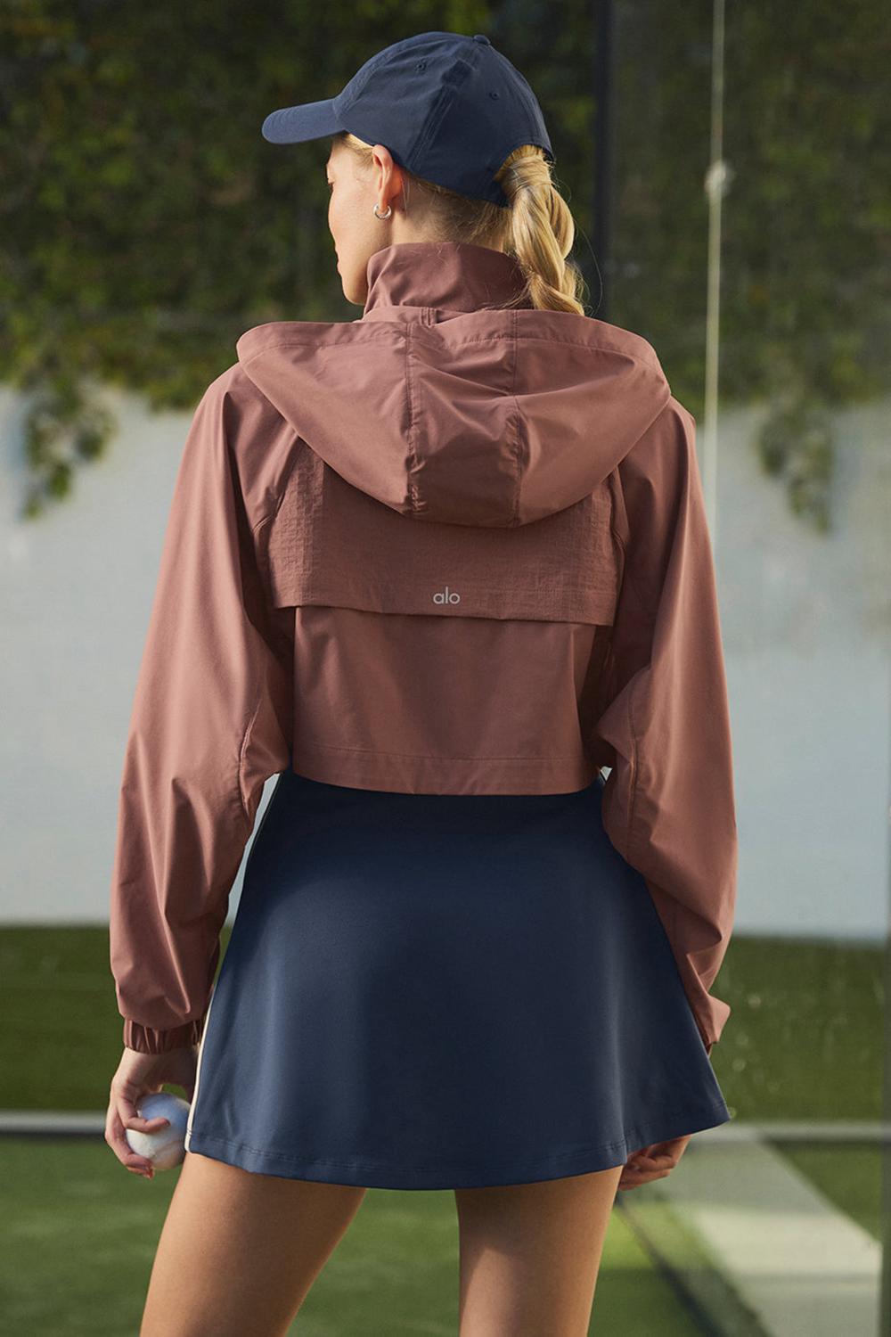 Chaquetas Alo Yoga Cropped Playmaker Mujer Chestnut | España  EUTM-09564