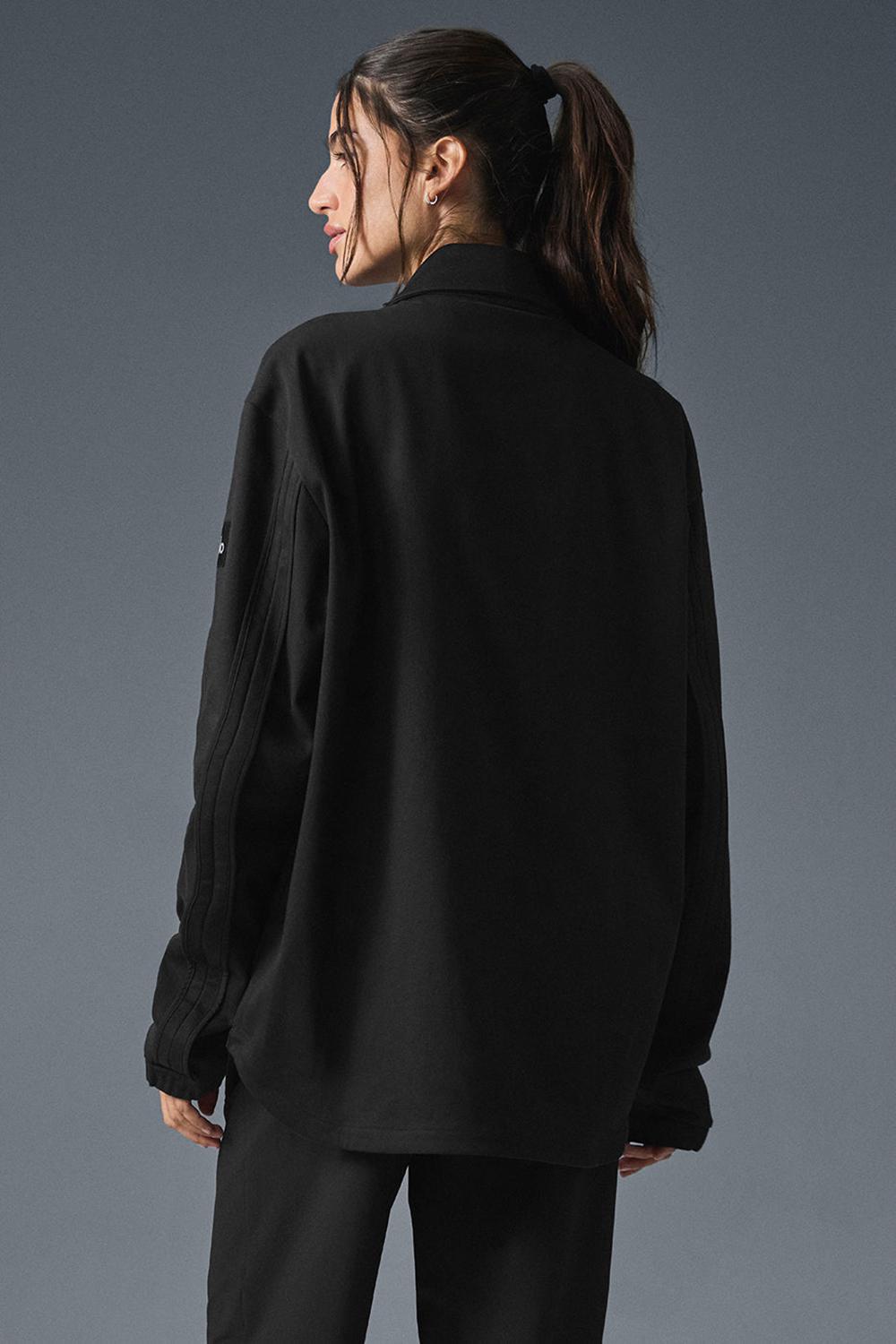 Chaquetas Alo Yoga Edition Sueded Mujer Negras | España  RFCI-36507