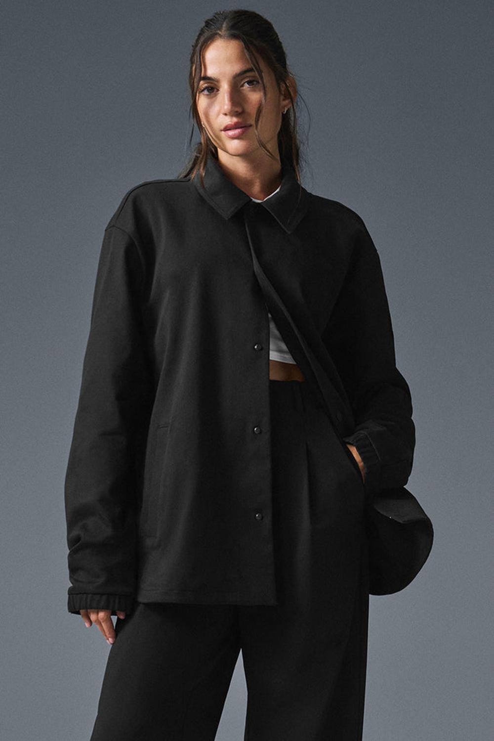 Chaquetas Alo Yoga Edition Sueded Mujer Negras | España  RFCI-36507