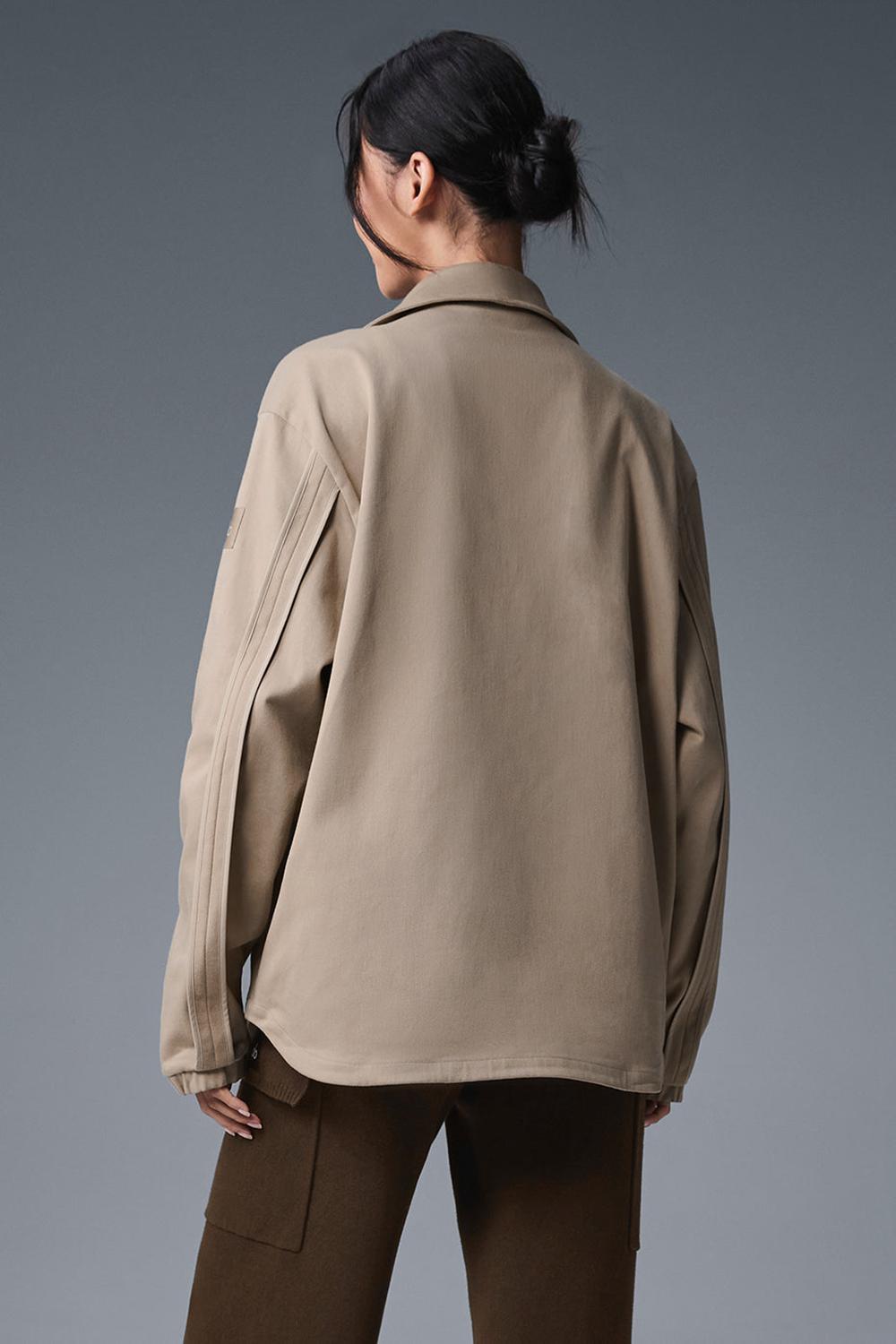 Chaquetas Alo Yoga Edition Sueded Mujer Gravel | España  CLFV-68395