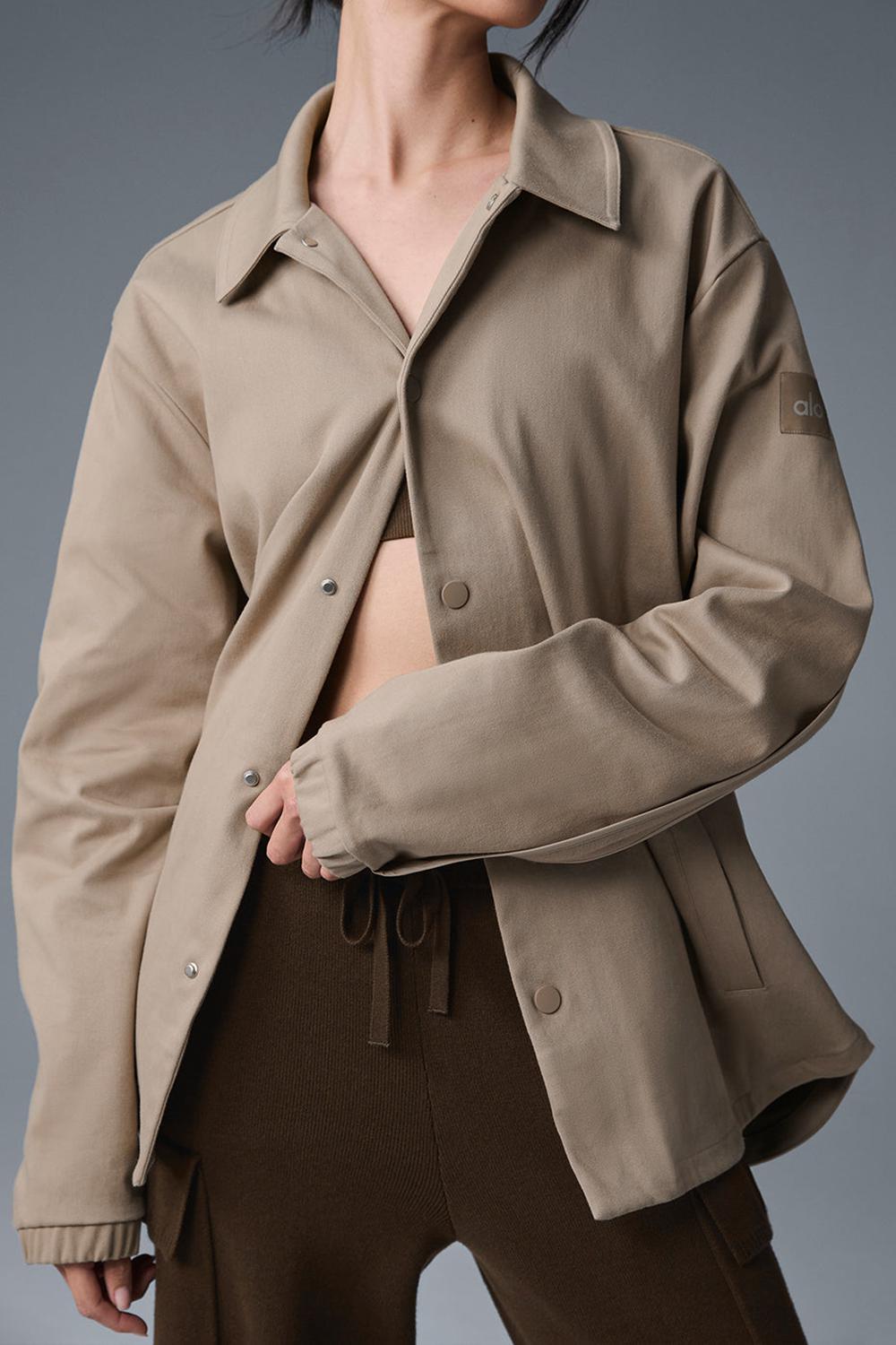 Chaquetas Alo Yoga Edition Sueded Mujer Gravel | España  CLFV-68395