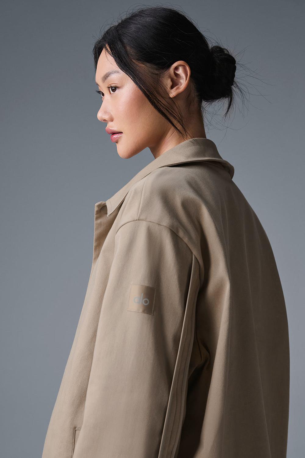 Chaquetas Alo Yoga Edition Sueded Mujer Gravel | España  CLFV-68395
