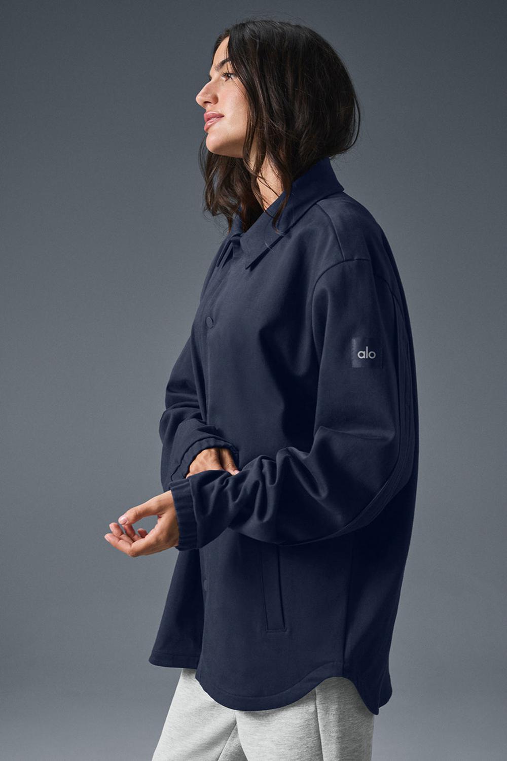 Chaquetas Alo Yoga Edition Sueded Mujer Azul Marino | España  TXGB-87914